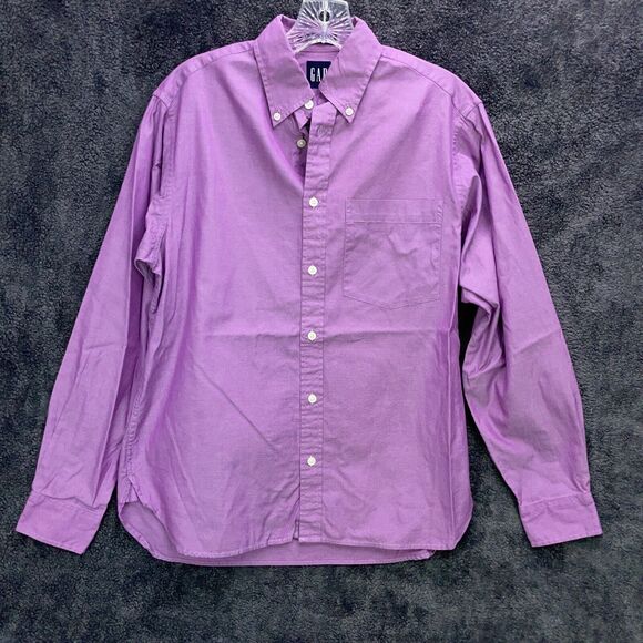 Gap Other - Gap 80s Pinpoint Oxford Men's XS Purple Long Sleeve Button Front Dress Shirt